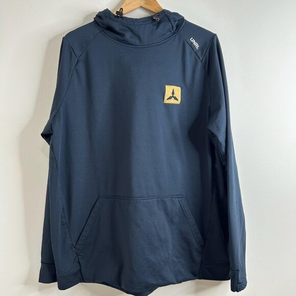 UNRL Crossover Hoodie Mens Size XL Blue Pullover Stretch Performance Athleisure - Picture 1 of 10
